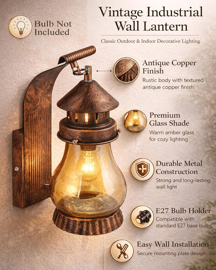 Rustic Outdoor & Indoor Wall Light